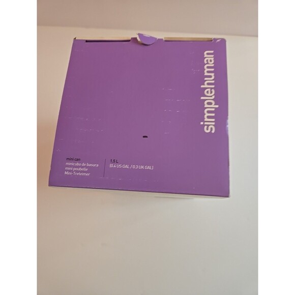 Simplehuman 1.5 Liter / 0.4 Gallon Mini Countertop Trash Can, Brushed Stainless - Picture 2 of 11